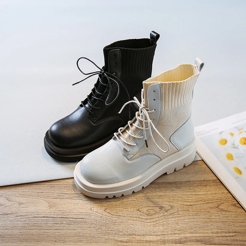 Botas negras para niños, zapatos de motocicleta para bebé, botines para  chicas, zapatos de marca sin cordones, botas suaves de moda, botas  informales - AliExpress Madre y niños