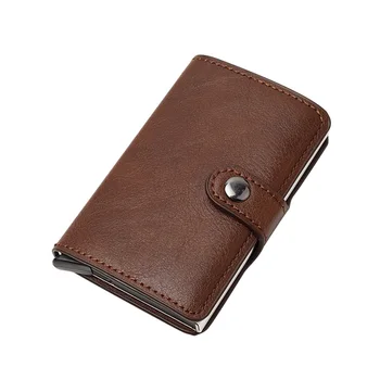 

2020 Men Wallet Automatic up Hasp Male Purse PU leather Anti-thief women Credit Card Holder RFID Blocking Bank Card Wallets