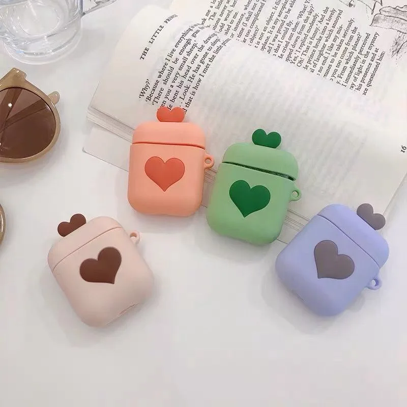 Дональд Дак беспроводные Bluetooth наушники с крюком чехол для Airpods силиконовый защитный чехол для Airpods Микки сердце мультфильм
