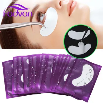 

Fadvan Eyelash Patch 100 Pairs Lint Free Alcohol Free Eyelash Builing Pads Under Eye for Professional Lash Building