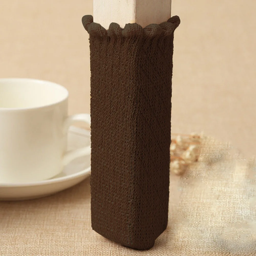 

16pcs/set Furniture Socks Knitting Cute Reliable Reduce Noise Table Solid Floor Protector Elastic Anti-slip Chair Legs