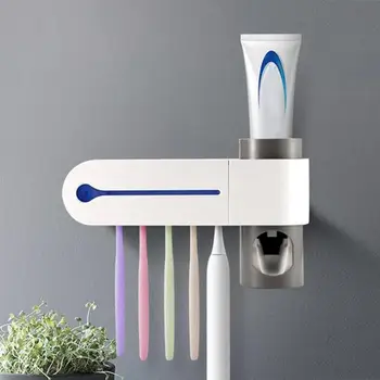 

Antibacteria Ultraviolet Toothbrush Holder Sterilizer Automatic Toothpaste Dispenser Squeezer Bathroom Accessories