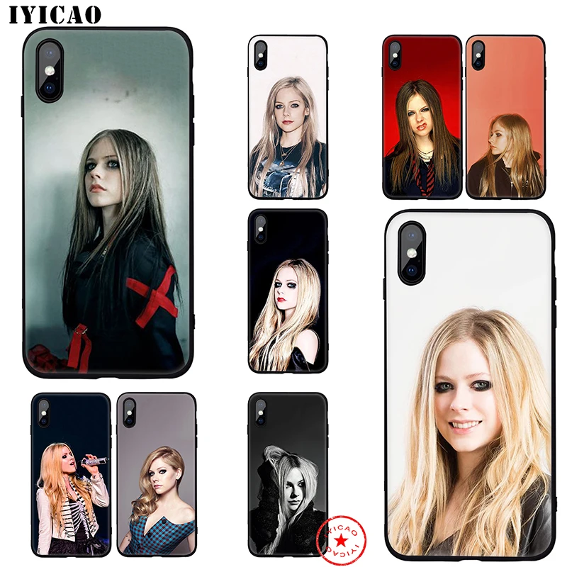Мягкий чехол IYICAO avril lavigne для iphone 11 Pro Xr Xs Max 6 6s 7 8 Plus 5 5S Se силиконовый TPU |