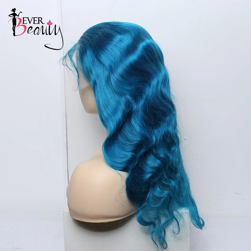 Цветной Синтетические волосы на кружеве человеческие волосы парики предварительно вырезанные 13x4 синий бразильские человеческие волосы Синтетические волосы на кружеве парики для Для женщин никогда не Красота волосы Remy