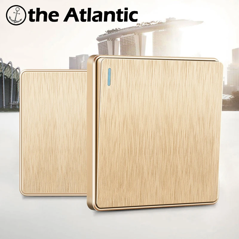 Atlectric высокой мощности Электрический водонагреватель переключатель 20A неоновый кондиционер настенная световая кнопка включения переключатель алюминиевый сплав панель выключатель света,переключатель,кнопки