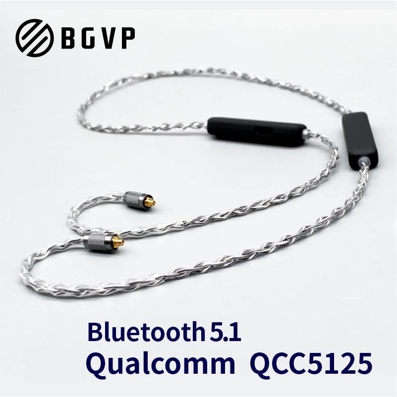 BGVP M2 headset Bluetooth cable 5.1 interchangeable line hifi in-ear wire control single crystal copper silver plated MMCX upgra