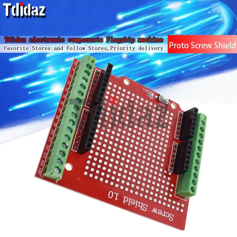 Винтовой щит Proto для Arduino кнопка сброса с открытым исходным кодом светодиод D13