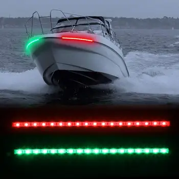 

Boat Navigation Lights 12V Stainless Steel Marine Yacht Lights 30cm LED Strip Bow Side Lights Pontoons Sailing Signal Lights One
