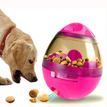 

Pet Dog Fun Bowl Feeder Cat Feeding Toys Pets Tumbler Leakage Food Ball Pet Training Exercise Bowl