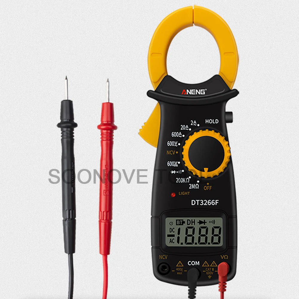ANENG DT-3266F цифровой дисплей Ампер клещи мультиметр NCV токовые клещи Вольтметр Амперметр AC/DC Ток Тестер