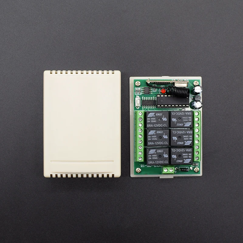 DC 12V 6 канала релейный модуль Беспроводной RF 433 МГц RF пульт Управление переключателя передатчик+ приемник доска
