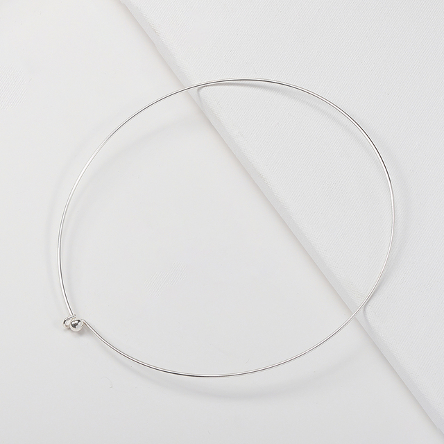 130mm Metal Copper Menmory Wire Collar Hoop for Diy Choker Clavicle Jewelry Making Simple Collar Necklaces Findings Supplies