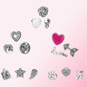 

2019 New 100% 925 Sterling Silver Classic Multicolor Women's Charm Bracelet DIY Glass Beads String Ornaments Free Shipping Whole