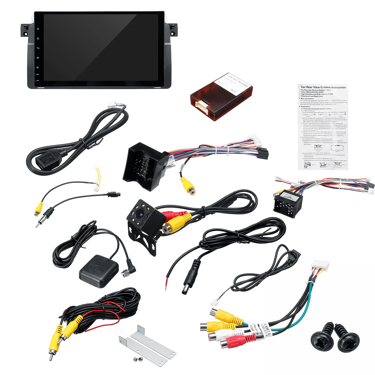 Cheap 9" Car 1 Din Multimedia Android 8.0 1+16G Wifi bluetooth Backup Camera DVR RDS USB Gps Navigation for BMW E46 M3 Rover 75 MG ZT 5