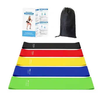 

HobbyLane Yoga Resistance Rubber Band Hoop Gym Exercise Workout Belts Elastic Yoga Resistance Band Set