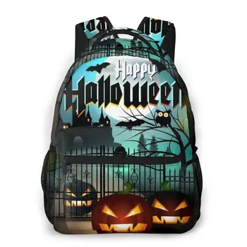 

OLN Backpack Women Shoulder Bag For Teenage Girls Halloween Funny Night Bagpack Female Ladies School Backpack