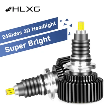 

HLXG Car Light 3D LED H7 H11 H8 HB4 H1 9005 HB3 HB4 9006 9012 hir2 Headlight 50W Super Bright Auto Led Fog Light H9 Light Bulb