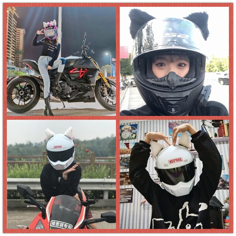 Fox Cat Ears Women Helmet Decoration 