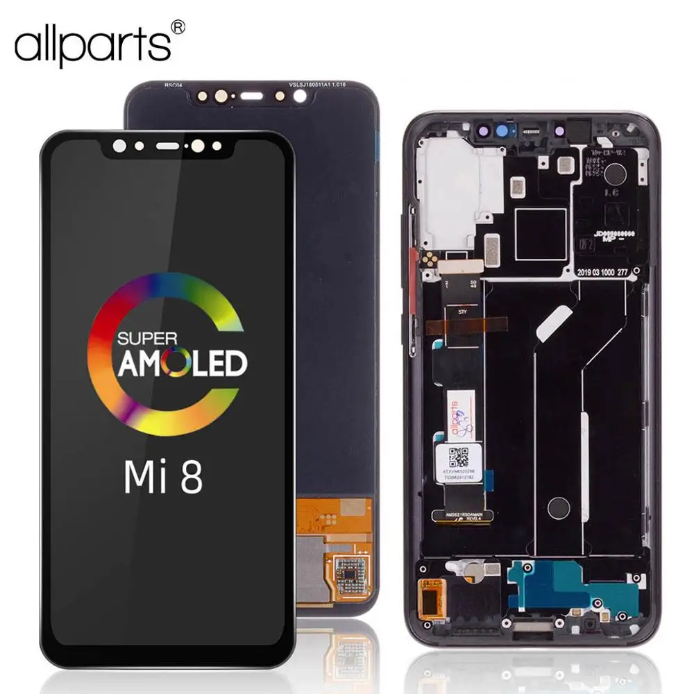 Дешево Дисплей для Xiaomi Mi 8 font b LCD b font в сборе с тачскрином Оригинал 6.21 черный