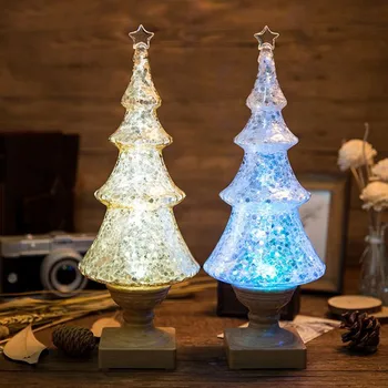 

Colorful Atmosphere Night Light New Year Tree Shape Desk Lamp Home Décor USB & AA battery powered