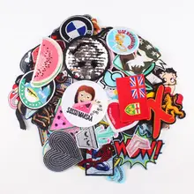 Nicediy 20 шт./лот случайный смешанный патч с железом на нашивках для аппликация на одежду вышитый значок нашивка полоски на одежде нашивка на заказ