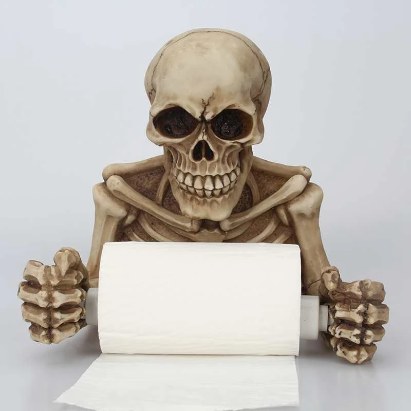 

Hot Sale Creative Skull Toilet Paper Holder Wall Mounted Toilet Paper Storage Box Bathroom Storage Box