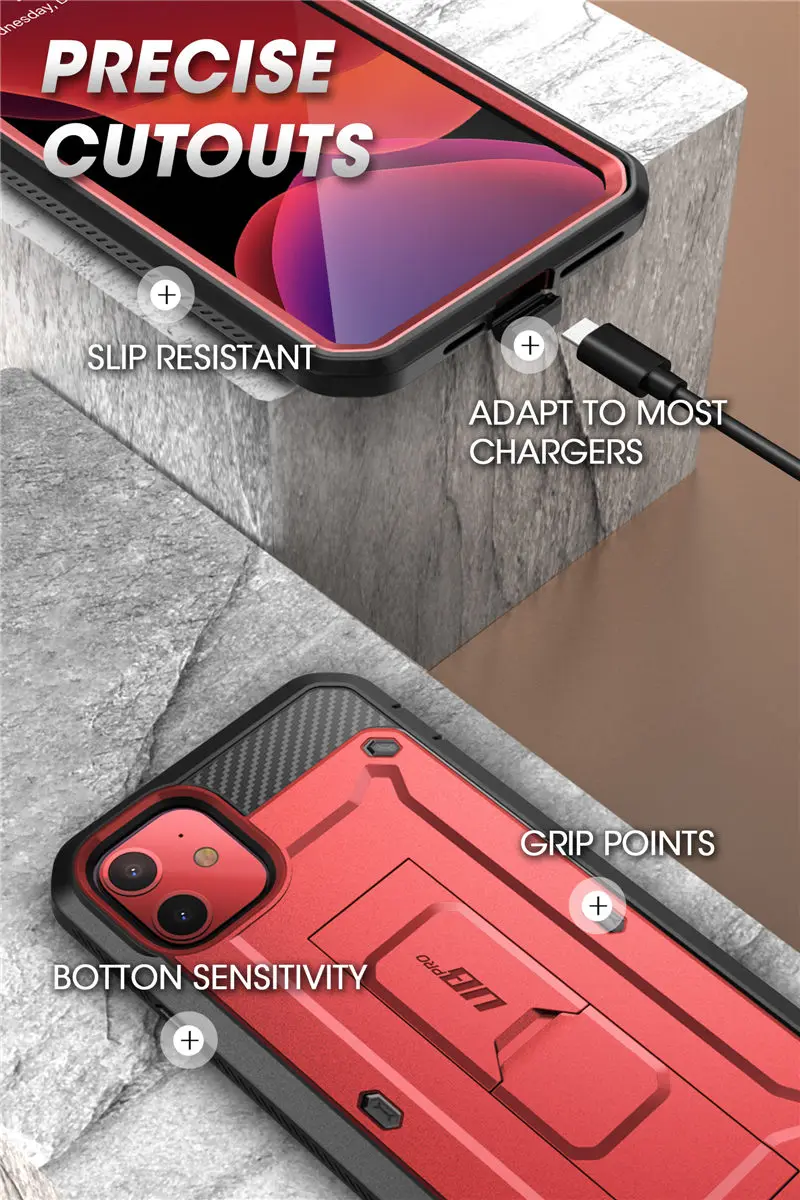Чехол SUPCASE для iPhone 11, чехол 6,"( выпуск) UB Pro, прочная кобура, чехол со встроенным протектором экрана и подставкой