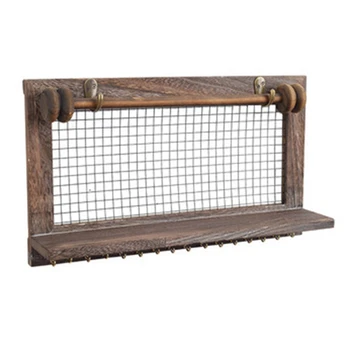 

Modern Wall Mounted Wooden Shelves Floating Storage Shelf DIY Bookshelves Pot Rack for Home Room Wall Hanging Display