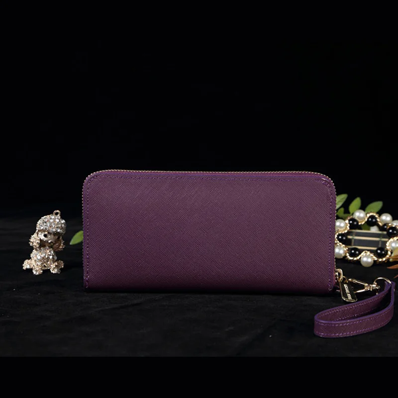Новая сумка для кредитных карт, модная Высококачественная кожаная сумка, деловой кошелек, сумка унисекс - Цвет: Фиолетовый
