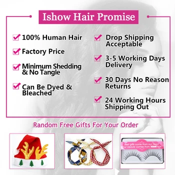 Ishow Hair Bundles Body Wave Brazilian Hair Weave Bundles 100% Human Hair 4 Bundles Deal Natural Color Non-Remy Hair Extensions 5
