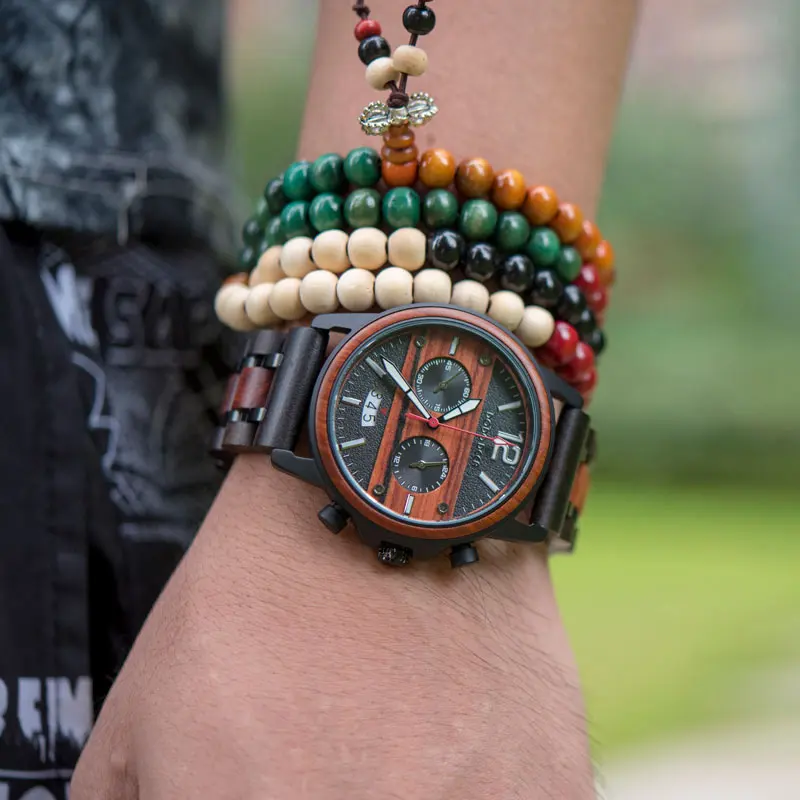 DODO олень мужские стальные деревянные комбинированные часы светящийся хронограф водонепроницаемые ленты календарь на заказ креативные часы Herrenuhr D01