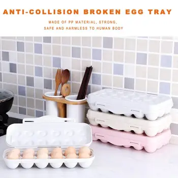 

18 Grids Anti-collision Egg Tray Holder Refrigerator Crisper Storage Box Plastic Eggs Organizer Freshness Box Container