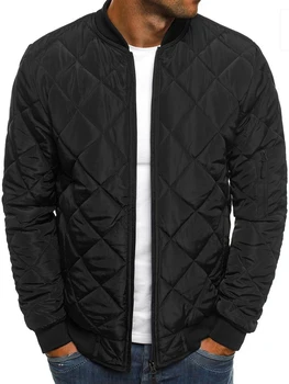 

2019 new fashion comfortable autumn and winter men's jacket casual solid color stand collar flight jacket