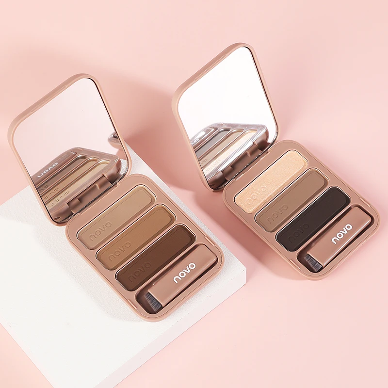 Three-dimensional Three-color Eyebrow Natural Waterproof Powder Shadow Palette With Soft Brush &amp Mirror Eye Makeup TSLM1 | Красота и
