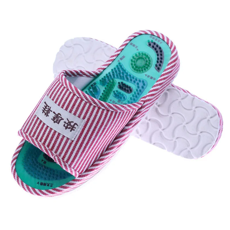 

Massage Slippers Striped Reflexology Acupuncture Sandals Foot Acupoint Shoes for Women Men KS-shipping