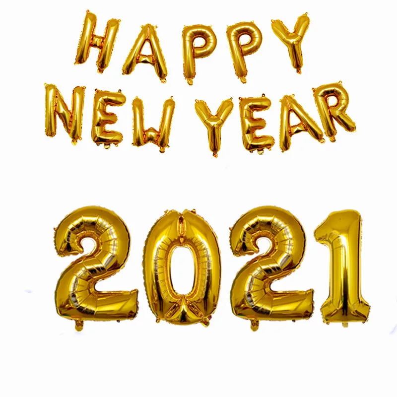 1 Набор 2021 фольгированный шар с новым годом звезда круглый цифрами на Рождество