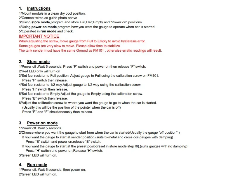 Resistance Signal Convertor Interface Between Sender & Gauge Ohm Range Invertor Fuel Gauge for All Level and Sensor Shift