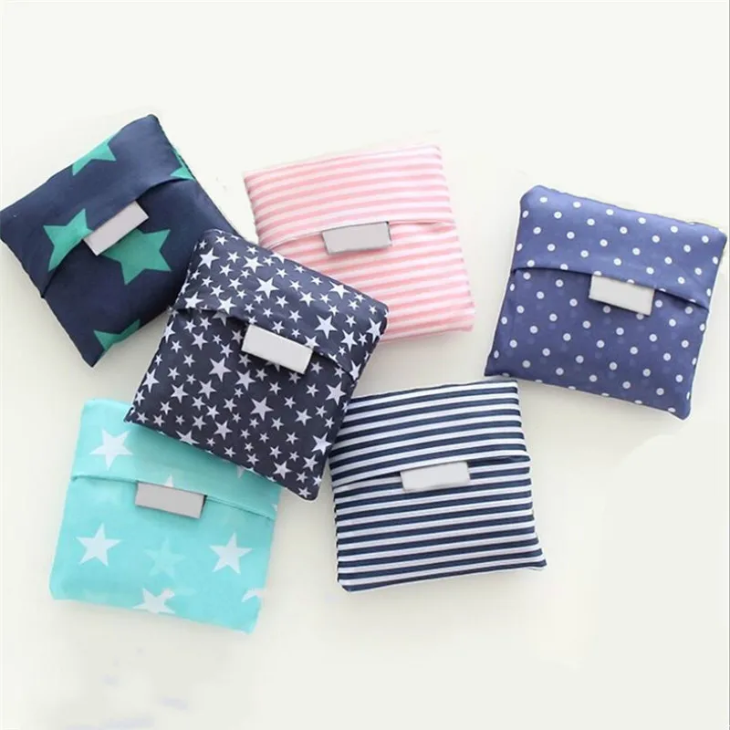 

Folding Shopping Bags Eco Friendly Portable Supermarket Shopping Bag Oxford Cloth Home Storage