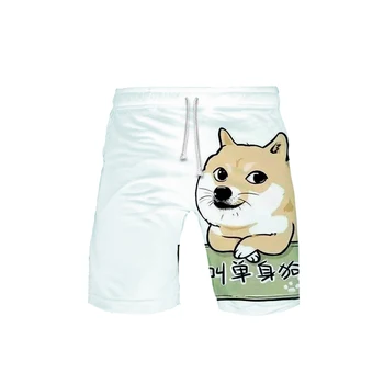 

Women's 3D Shiba Inu templar 3D Board Shorts Trunks 2019 Summer Quick Dry women Shorts women Hip Hop Short Pants Beach Wear