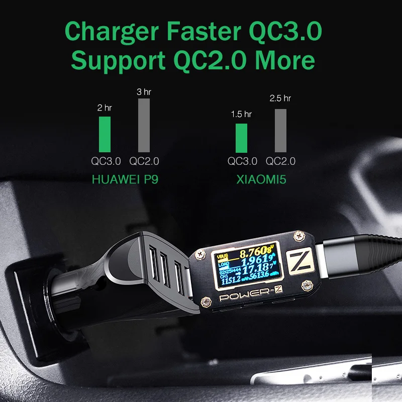 Автомобильное зарядное устройство YKZ Quick Charge QC 3 0 автомобильное 4 порта быстрое