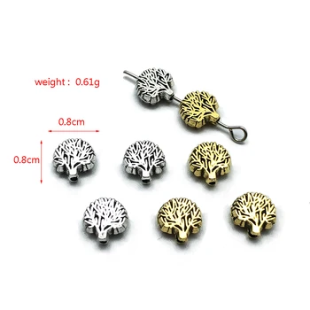 

30pcs charm life tree perforated beads connection for fashion jewelry making DIY handmade bracelet necklace accessories