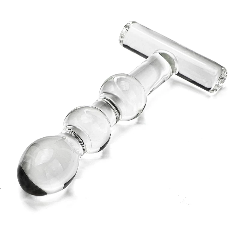 Crystal Glass Dildos Masturbator Realistic Dildo Penis Glass Beads Anal Butt Plug Sex toys for Woman