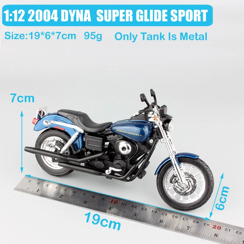 Harley-Davidson 2004 Dyna Super Glide Sport 1:12 Scale Model Toy Motorcycle Bike 