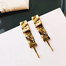 AOMU 1 пара, Минималистичная металлическая шпилька, геометрические неправильные прямоугольные заколки для волос, аксессуары для волос для женщин и девушек