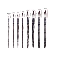 1 шт. высококачественный беличий ворс с ручкой из бамбука Мягкая головка акварельный контейнер для мытья кистей