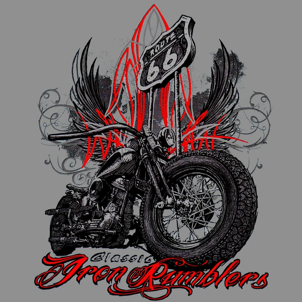 Biker Chopper Classic Car Panhead Bobber Bike Motorcycle T-Shirt Vintage 4296 Bl(1) |
