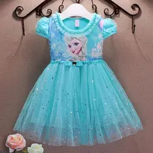 Платья для девочек; летняя брендовая одежда для малышей; платье принцессы Анны и Эльзы; карнавальный костюм Снежной Королевы; вечерние платья для детей; Новогодняя одежда