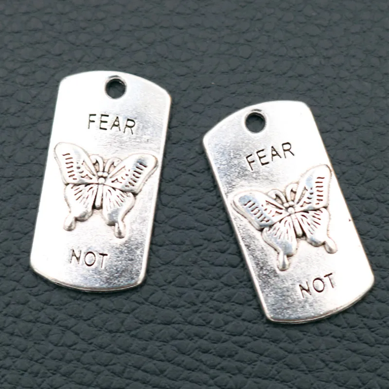 

*WITHOUT CHANGE THERE WOULD BE NO BUTTERFLIES* Inspirational Tag Charms Necklace Bracelet DIY Metal Jewelry Pendant Unisex 6pcs