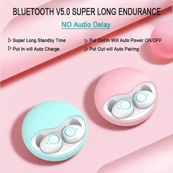 

K10 Wireless Earphone Bluetooth5.0+EDR TWS 3D Stereo Earbuds Auto Connect Hands Free Noise Reduction Tech