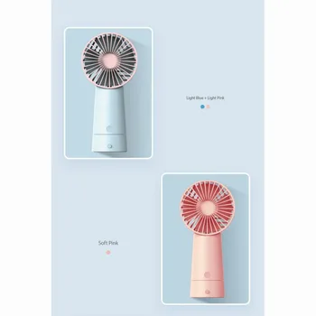 

USB Desk Fan Handheld Fan Personal Fan Mini Hands Free Fan Rechargeable, 3 Wind Speeds 2200mAh Battery Capacity